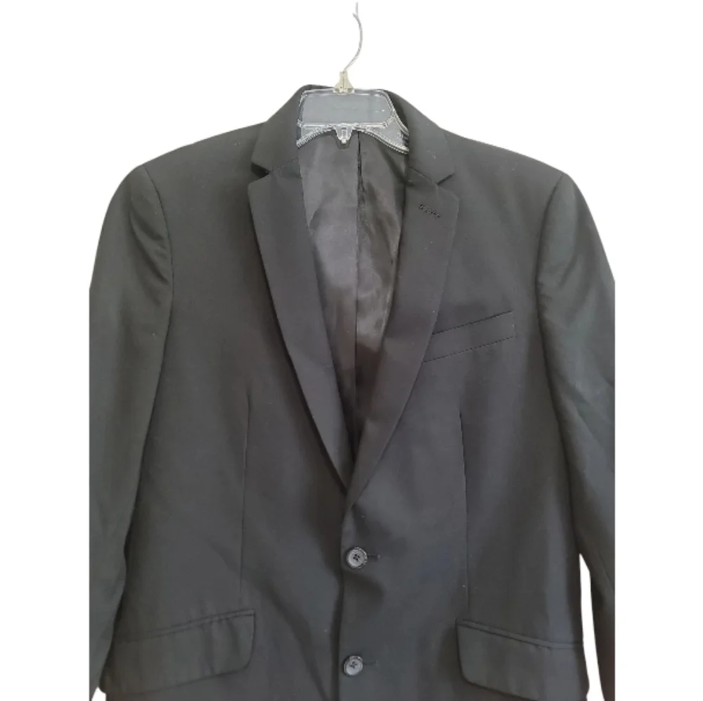 Kennth Cole Reaction Mens Black Blazer Jacket Size 40R